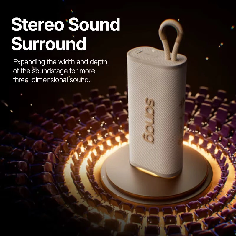 Sanag M15 bluetooth Speaker Portable Speaker Dual 45mm Drivers Rectangular Acoustic Engine External Bass Diaphragm 10H Playback FM Radio Hands-free Call Outdoors Wireless Speakers — view 6