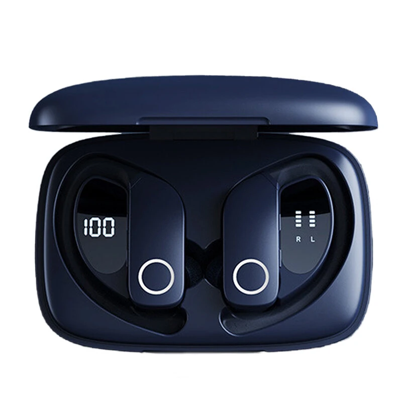 SANAG Z9 TWS Earphone bluetooth Earphone HiFi Stereo Deep Bass Dual Microphones CVC Call Noise Cancelling Power Display IPX5 Waterproof Earhooks Sports Headphones — SANAG