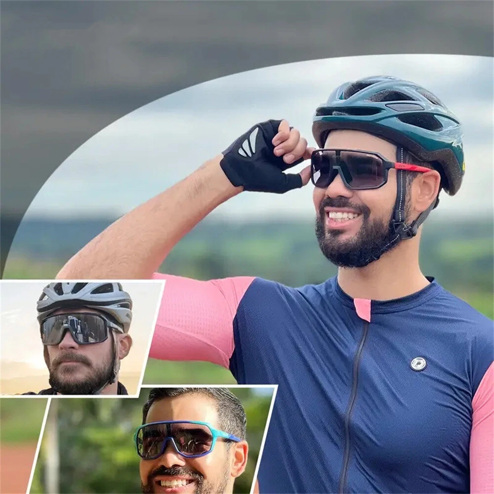 SCVCN Photochromic Cycling Glasses for Men Women UV400 Outdoor Sports Running Driving Sunglasses Road Bicycle Goggles — view 4