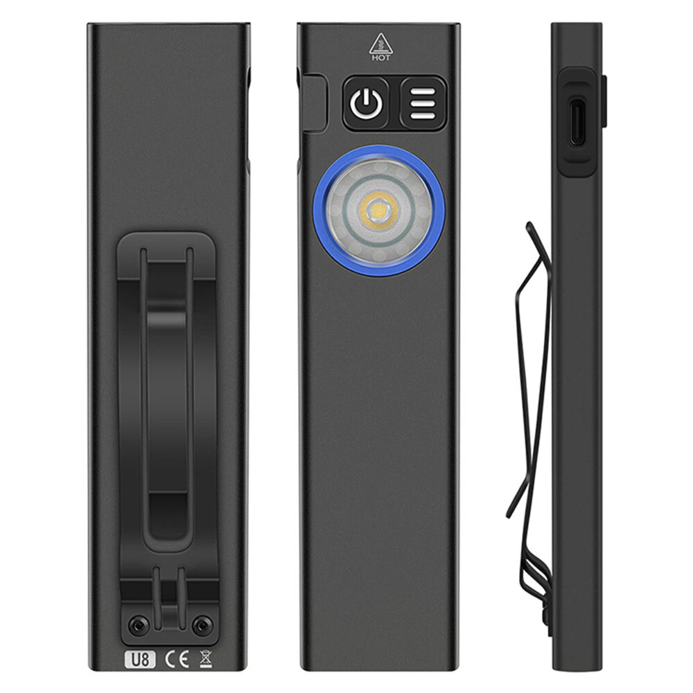 SEEKNITE U8 650LM EDC LED Flashlight Multi Modes Signal Light Moodlight Type-C Rechargeable Work Light Torch with Magnet Waterproof Camping Pocket Lantern — view 2