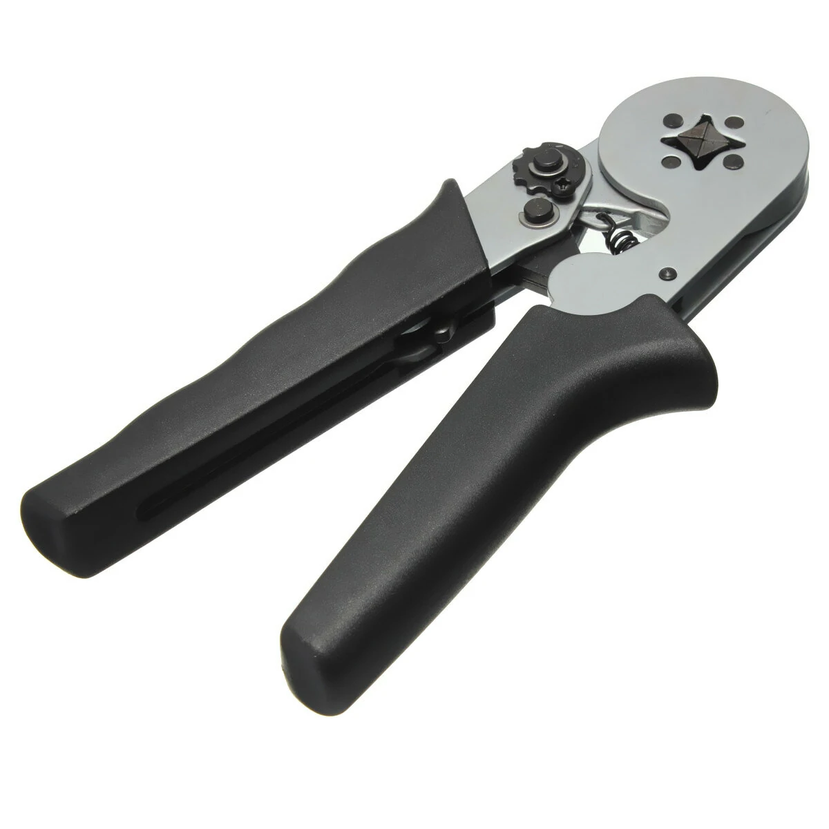 Self-Adjustable Terminal Crimping Tool with 0.08-6.0mm² Range Ergonomic Nylon Handle Uniform Pressure Crimp Ideal for Insulated and Non-insulated Wire Connections — Self-Adjustable