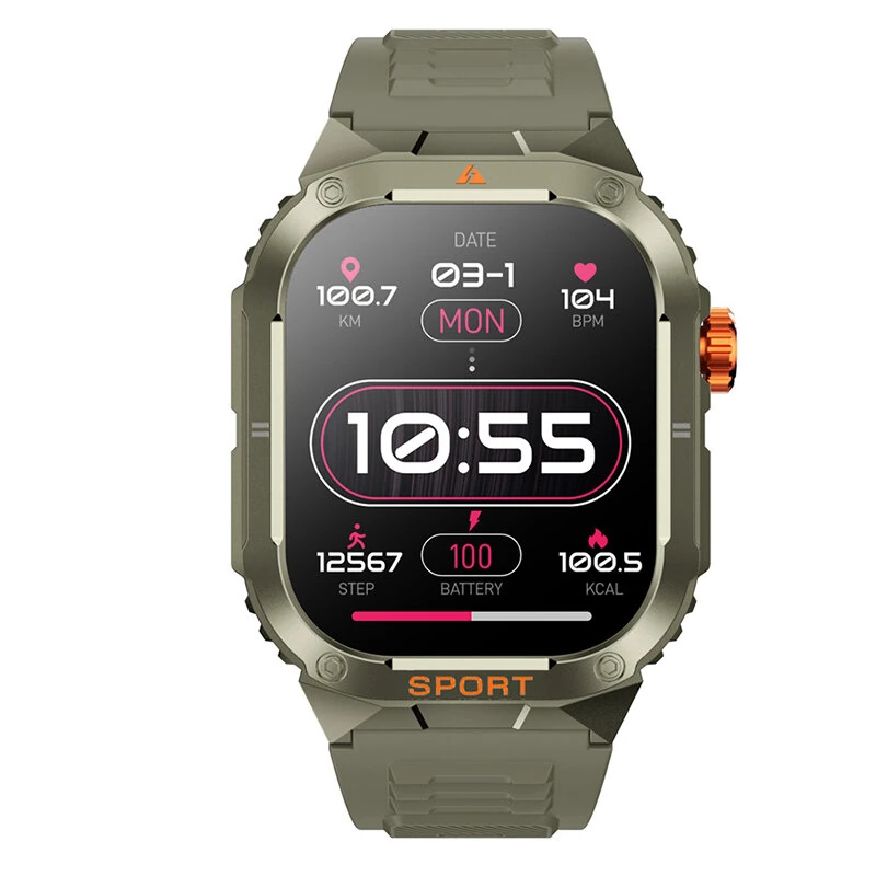 SENBONO D16 2.01-Inch HD Screen Strong Flashlight 35 Days Battery Life Heart Rate Blood Pressure Blood Oxygen Monitor Sleep Monitoring Breathing Exercise Multi-sport Modes IP68 Waterproof Smart Watch — view 6