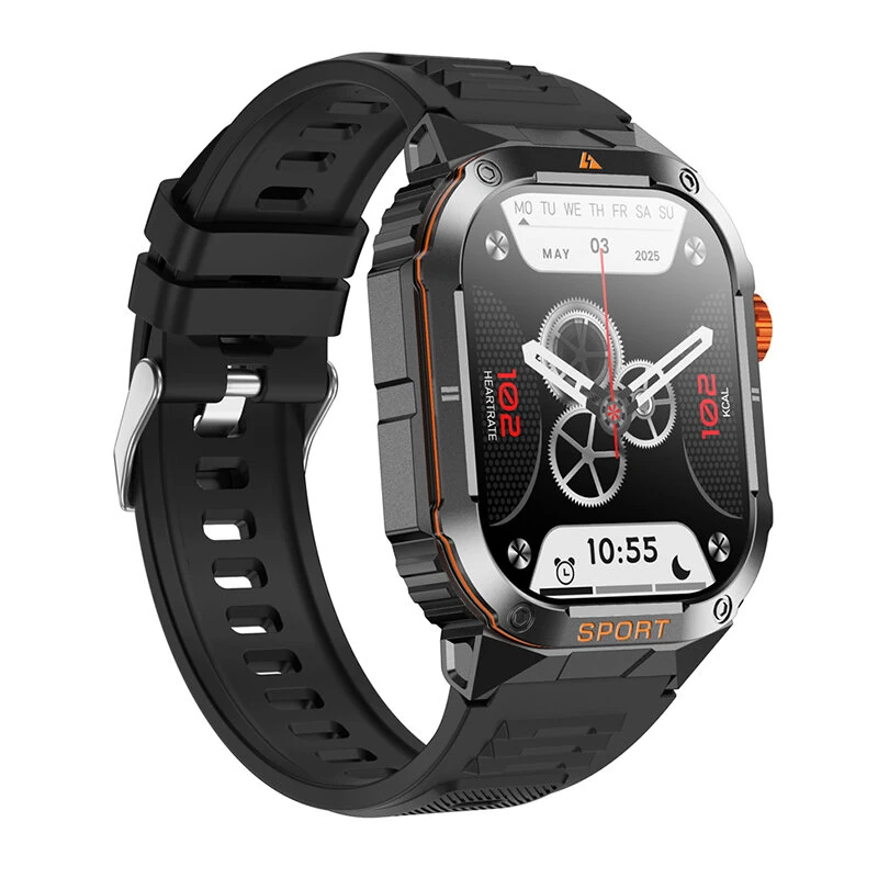 SENBONO D16 2.01-Inch HD Screen Strong Flashlight 35 Days Battery Life Heart Rate Blood Pressure Blood Oxygen Monitor Sleep Monitoring Breathing Exercise Multi-sport Modes IP68 Waterproof Smart Watch — view 8