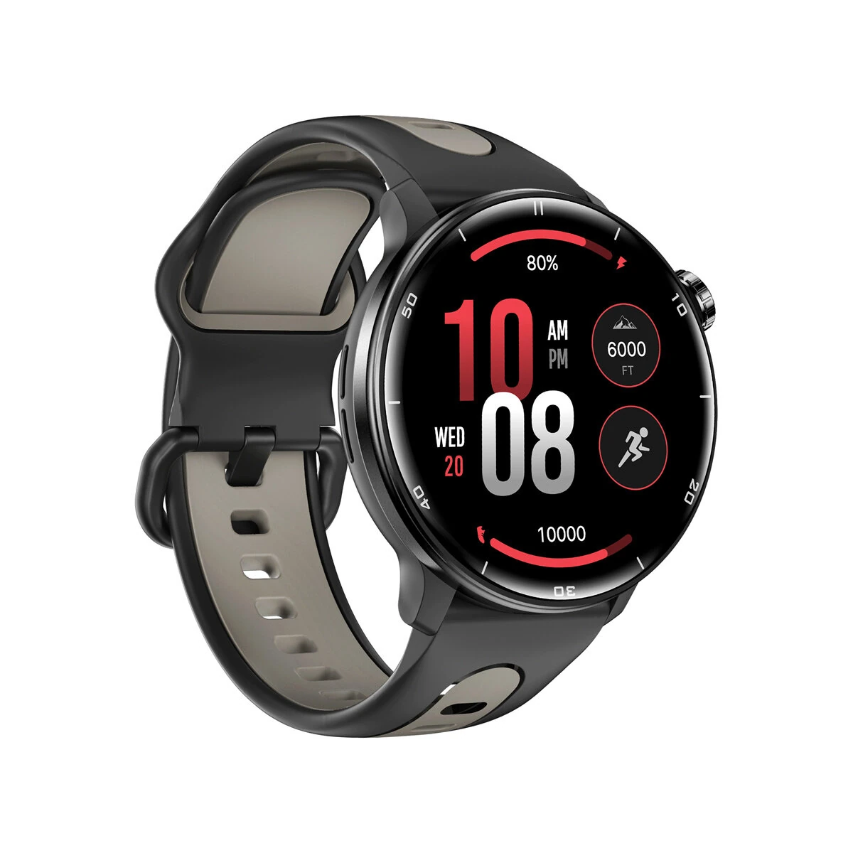 SENBONO S666 1.43-inch AMOLED Display GPS Dual Frequency Five-star Positioning Compass+Altitude Barometer bluetooth Call Heart Rate Blood Pressure Blood Oxygen Monitor Sleep Monitoring Multi-sport Modes 3ATM Waterproof Smart Watch — view 3