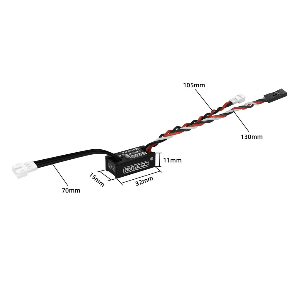 SEQURE ANT ESC & 1520 Motor 2-3S High-Performance Outer Rotor Brushless Power Kit for 1/24 1/18 1/16 RC Cars Climbing Truck Tracked Vehicles Models Parts — view 7