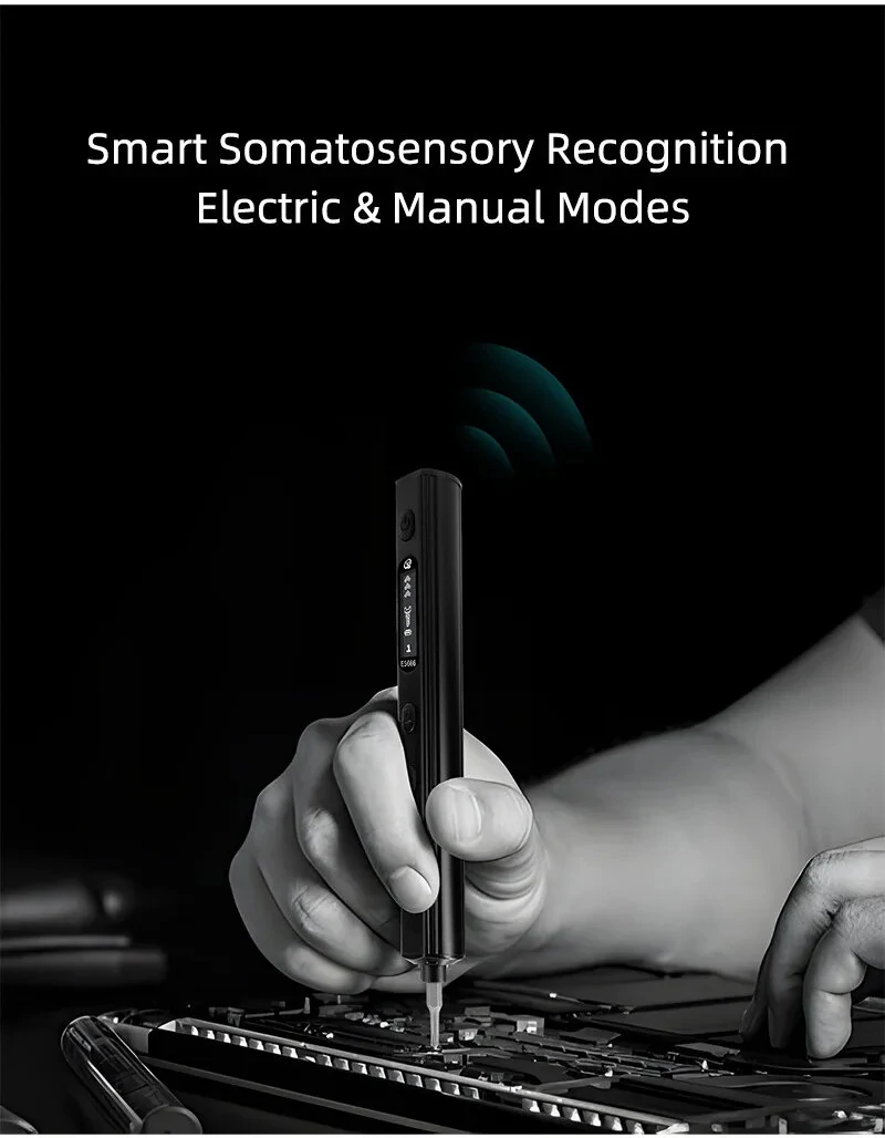 SEQURE ES666 Innovative Multi-functional Electric Screwdriver Smart Somatosensory Recognition LED Illumination Large Capacity Battery Precision Control 30PCS Hexagon Bits Essential Tool for Easy Assembly & Disassembly — view 11