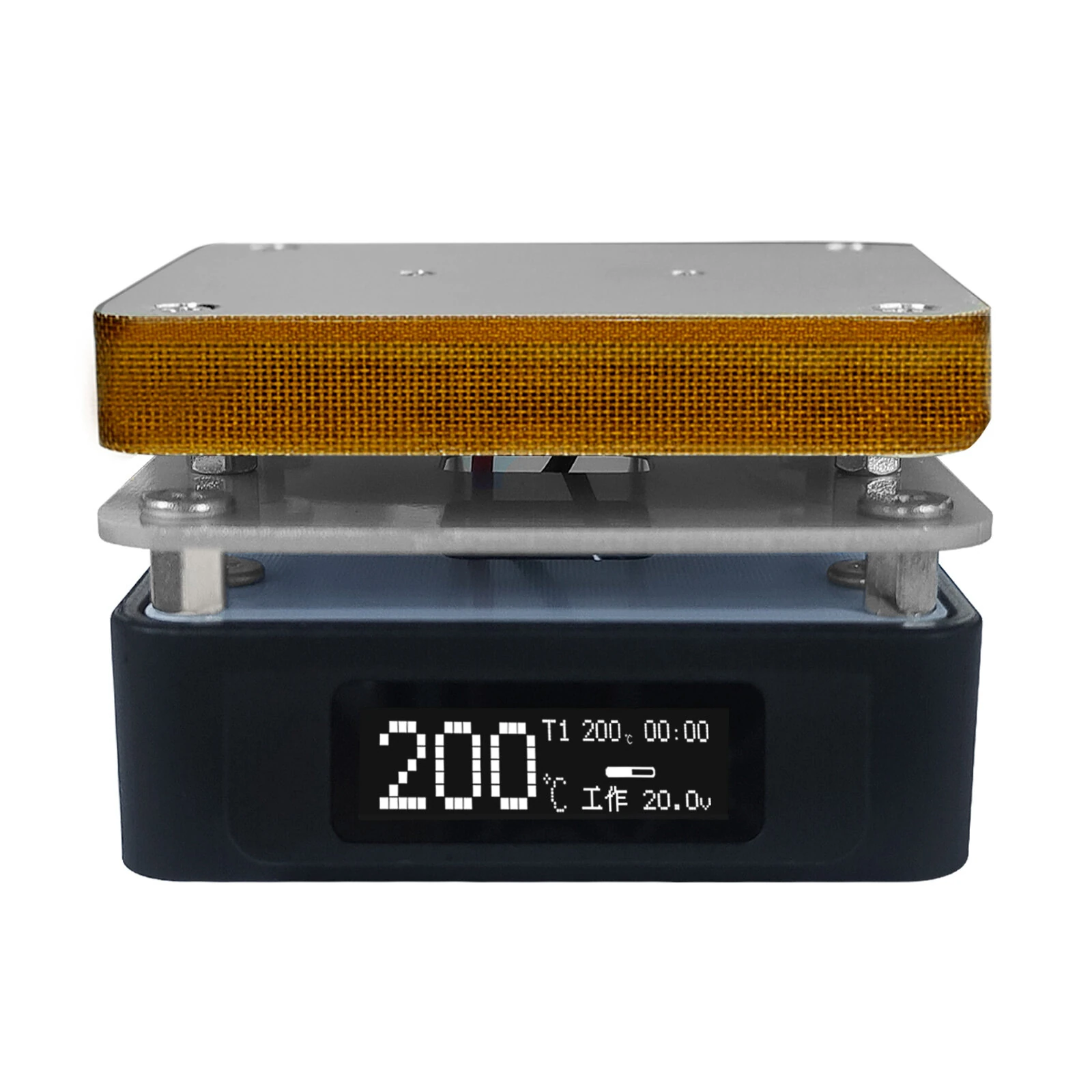 SEQURE T55 Adjustable Temperature Rework Station Electronic Hot Plate 50℃-280℃ Type-C PD QC DC Power Supply OLED Display SMD PCB Heating — view 9