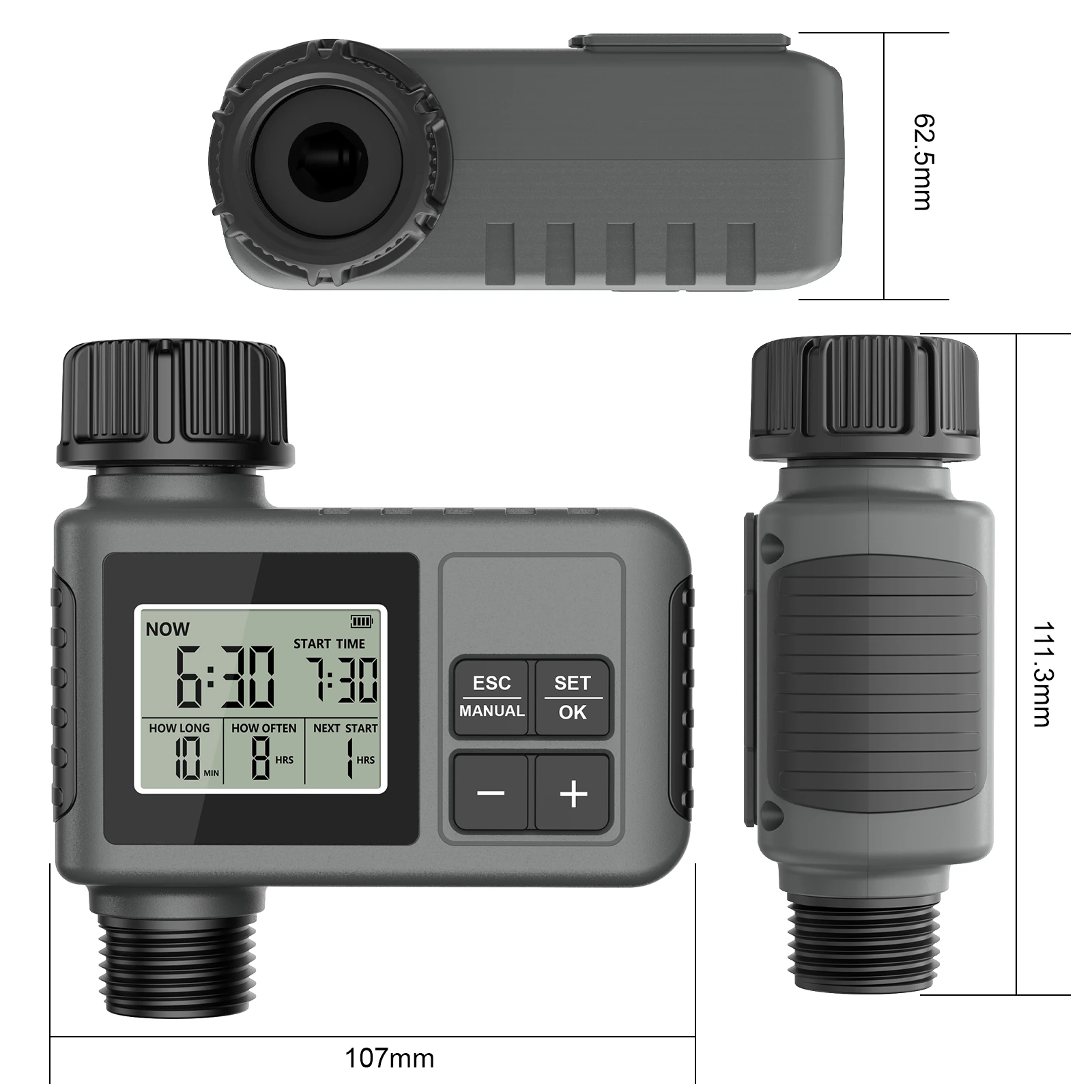 SGW01 Smart Irrigation Timer Outdoor Garden Watering Controller Automatic Flower Watering ABS UV Resistant IP55 Waterproof — view 4