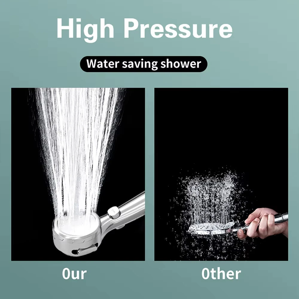 Shower Head High Pressure Digital Display Four Modes Handheld Bathroom Shower Accessory Water Saving Pressurized Adjustable Spray LED Temperature Display — view 5