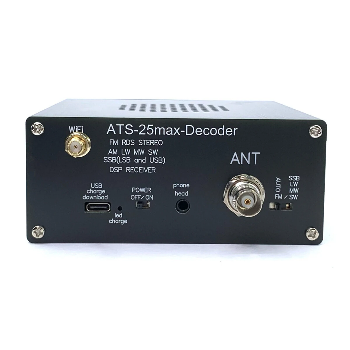 SI4732 ATS-25max-DECODER Radio Receiver 4.17 Version Adds CW RTty Decoding Function WiFi Function Four Audio Spectrum DSP Receiver FM LW (MW and SW) and SSB Built -in 3000mA Lithium Battery — view 7