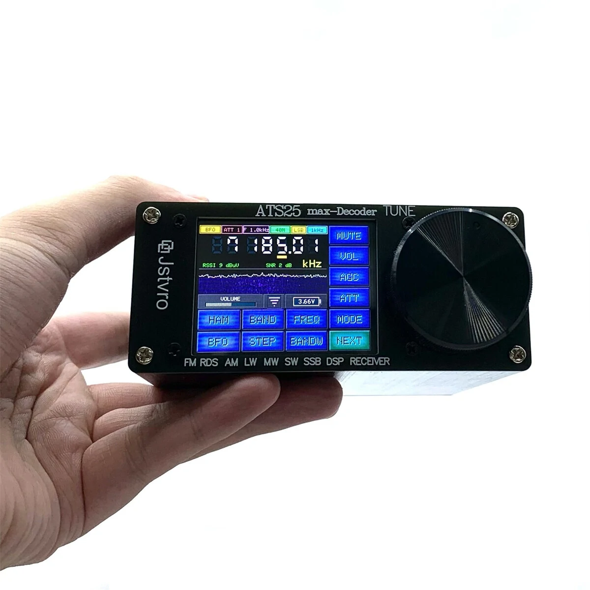 SI4732 ATS-25max-DECODER Radio Receiver 4.17 Version Adds CW RTty Decoding Function WiFi Function Four Audio Spectrum DSP Receiver FM LW (MW and SW) and SSB Built -in 3000mA Lithium Battery — view 9