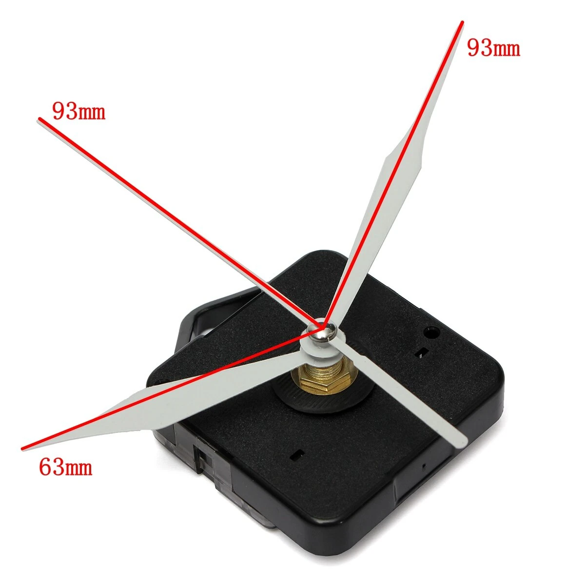 Silent Quartz Wall Clock Spindle Movement Mechanism Part Repair Tool White Hand — view 6