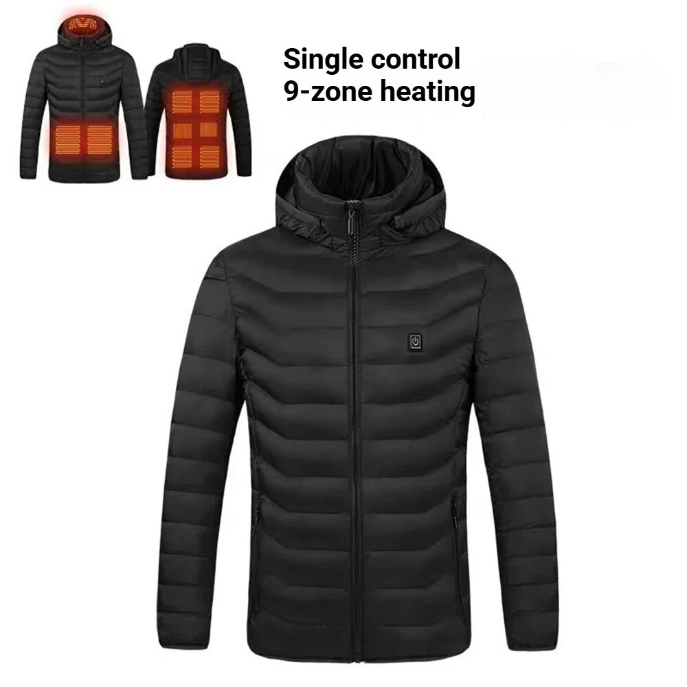 Single-control 9-zone Heating / Dual-control 11-zone Heating Electric Jacket Three Temperature Adjustment USB Power Supply Intelligent Warmth Retention for outdoor Cycling Sports — view 3
