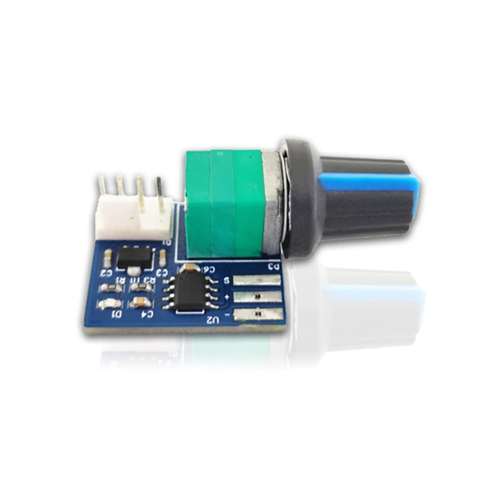 Single PWM Fan Speed Controller DC 12V Mute 4 Pin Computer Temperature Control Switch Cooler Fan — view 2