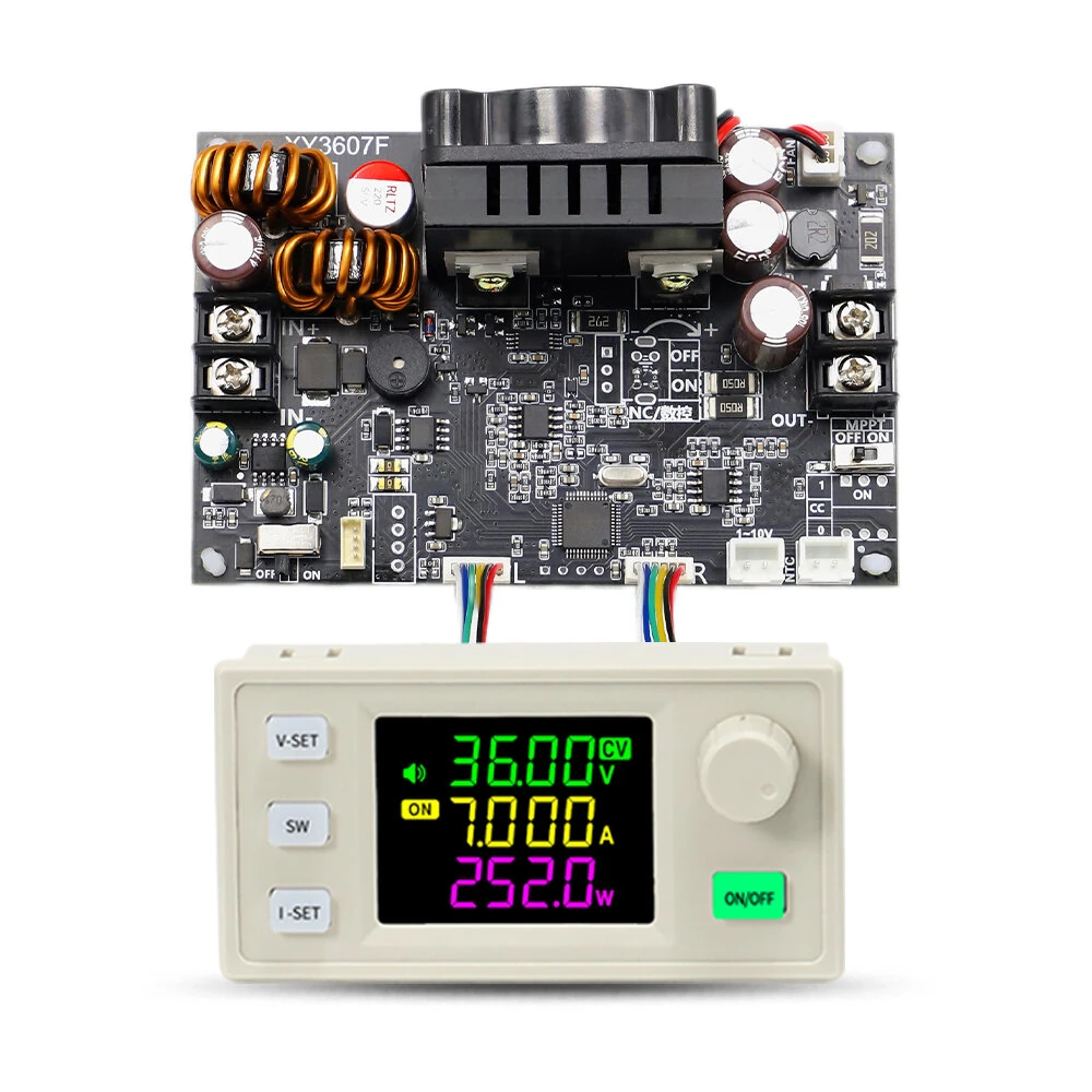 Sinilink XY3607F DC Buck-Boost Adjustable Power Supply Module 36V 7A 252W Constant Voltage Current Solar Charging Module LCD Display — view 2