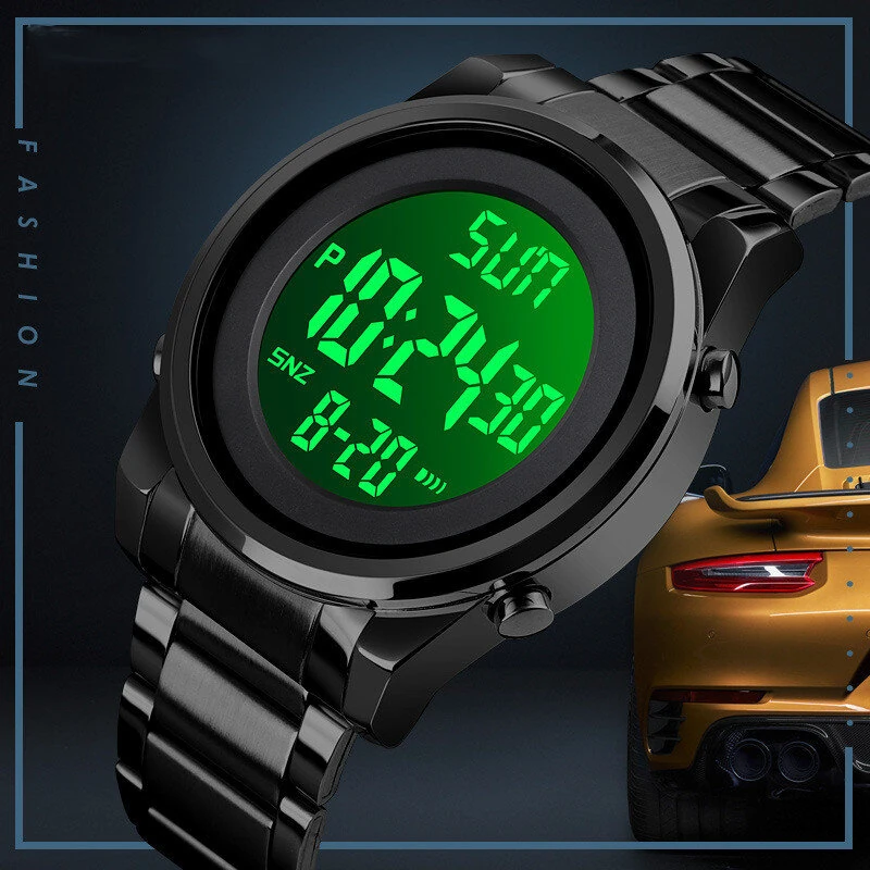 SKMEI Men's LED Night Light Digital Watch Multifunctional Digital Timing Alarm Wristwatches, Ideal Choice For Gifts Men Watch — view 2