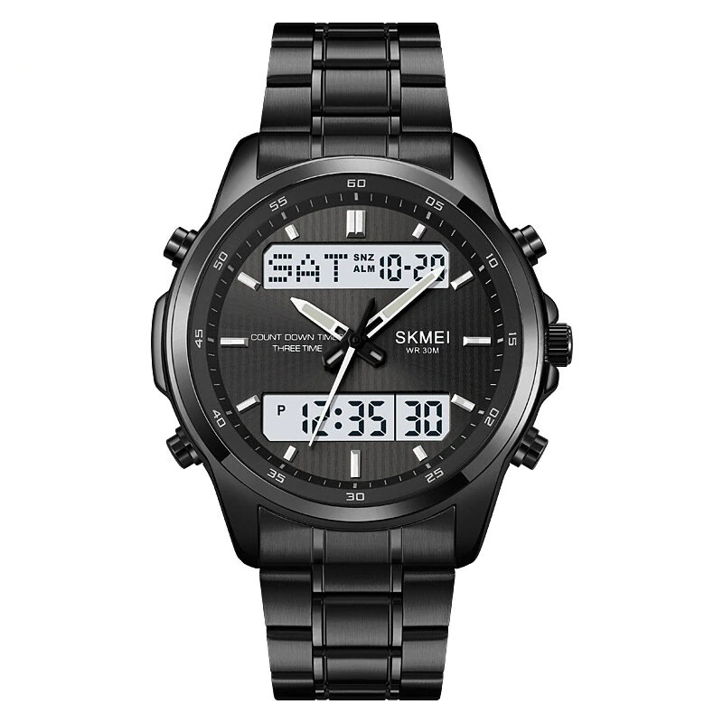 SKMEI Men's Sports Digital Watches Double Display Chronograph Watch Waterproof Luminous Alarm Electronic Watch — SKMEI