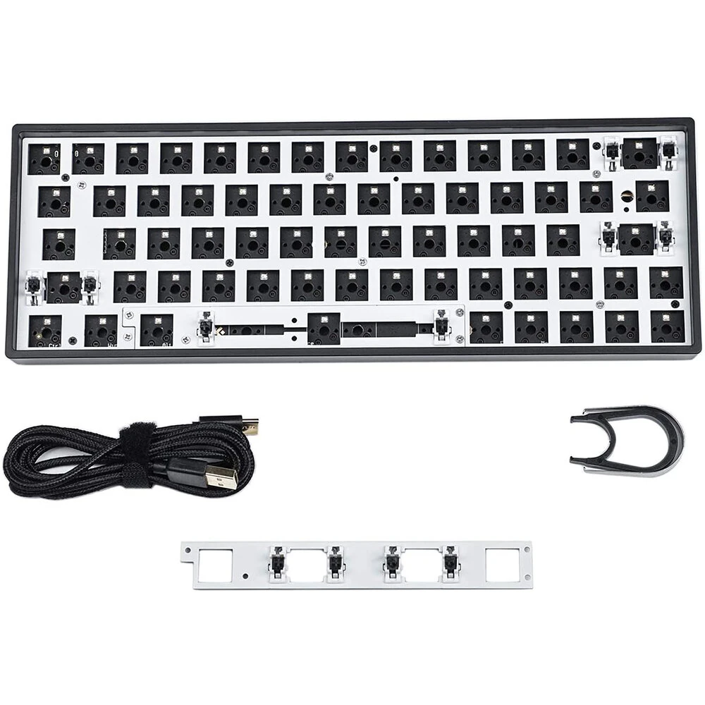 SKYLOONG GK64X GK64XS Keyboard Kit RGB Hot Swappable 60% Programmable bluetooth Wired Case Customized Kit PCB Mounting Plate Case with Replacable Space Key — SKYLOONG