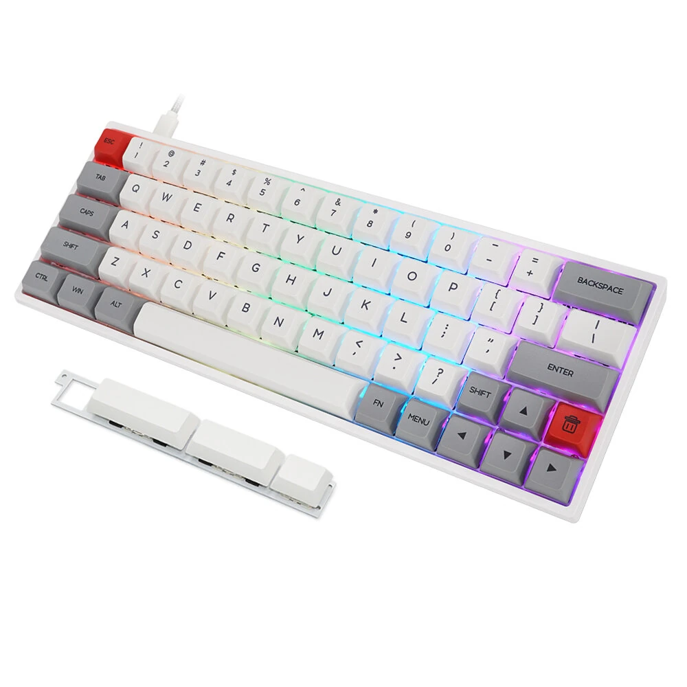 SKYLOONG GK64X GK64XS Keyboard Kit RGB Hot Swappable 60% Programmable bluetooth Wired Case Customized Kit PCB Mounting Plate Case with Replacable Space Key — view 8