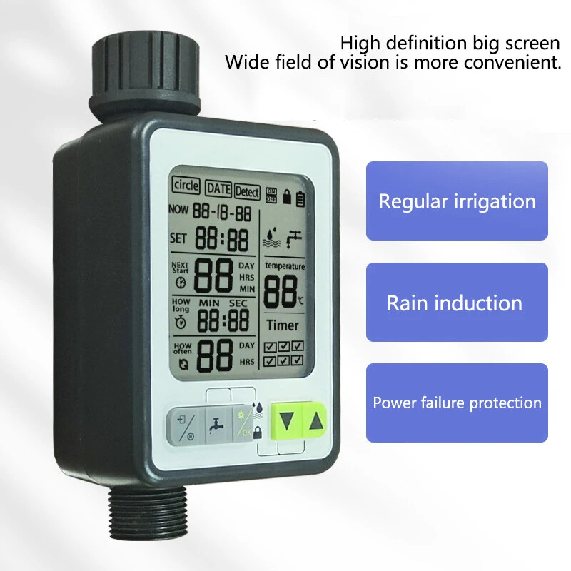 Smart Automatic Irrigation Controller with Rain Sensing Large Screen Timer & Low Power Protection Flexible Customization for Garden and Balcony Plant Watering — view 4