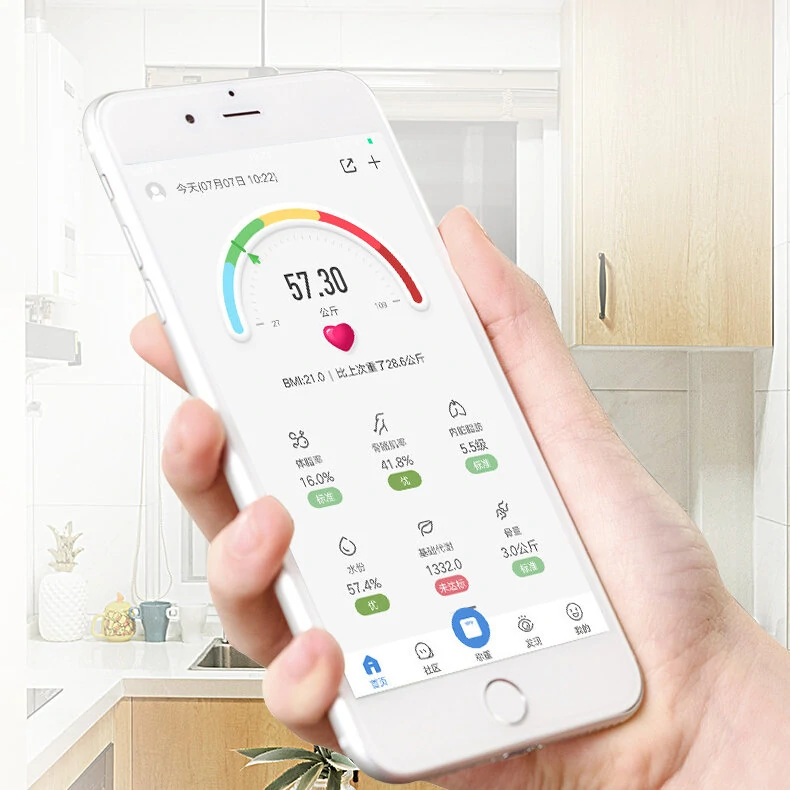 Smart bluetooth Electronic Body Fat Scale 14 Body Data Monitoring LCD Display USB Rechargeable 180KG Max Load Accurate Measuring Weight Scale — view 5
