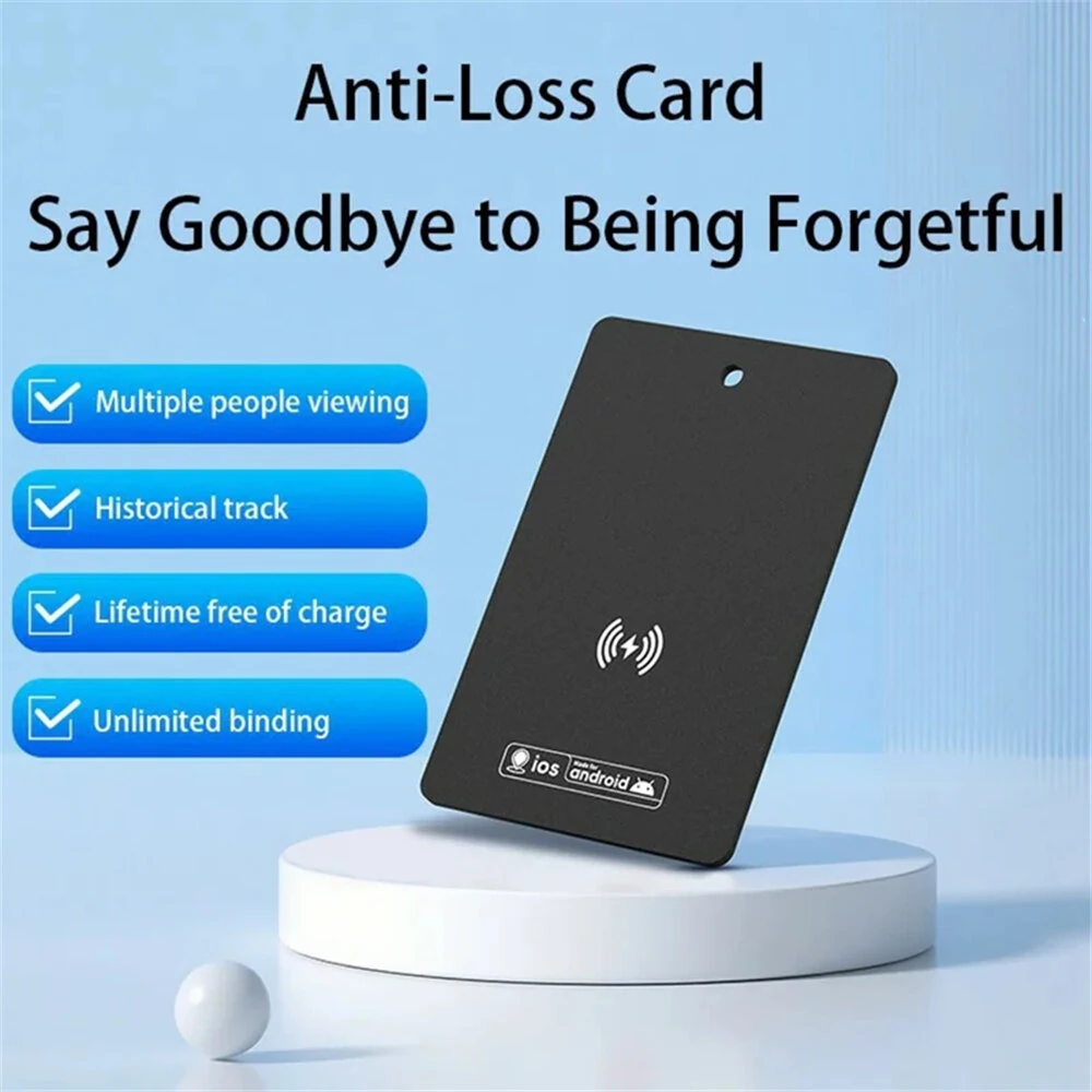 Smart Mini Tracker Anti Lost Device for iOS / Android Item Global Tracking Card Shape Finder SmartTag — view 3