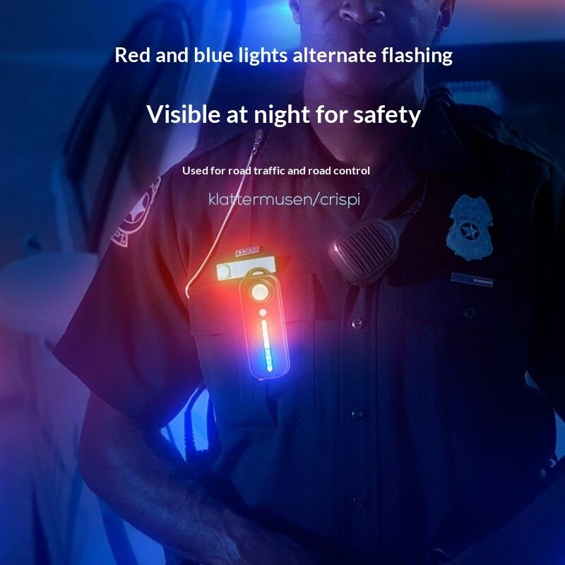 Smiling Shark JD-006 Rechargeable Shoulder Light COB Floodlight with Back Clip Type-C Charging Waterproof 5 Lighting Modes Security Patrol Emergency Flashlight — view 3