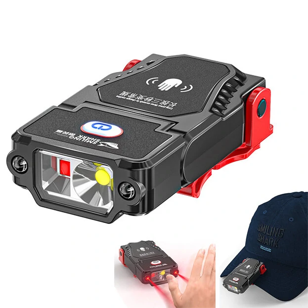 Smiling Shark Rechargeable Waterproof LED Cap Light Ultra Bright Hands Clip Lamp for Outdoor Activities Fishing Camping and Work Free LED Torch — Smiling Shark