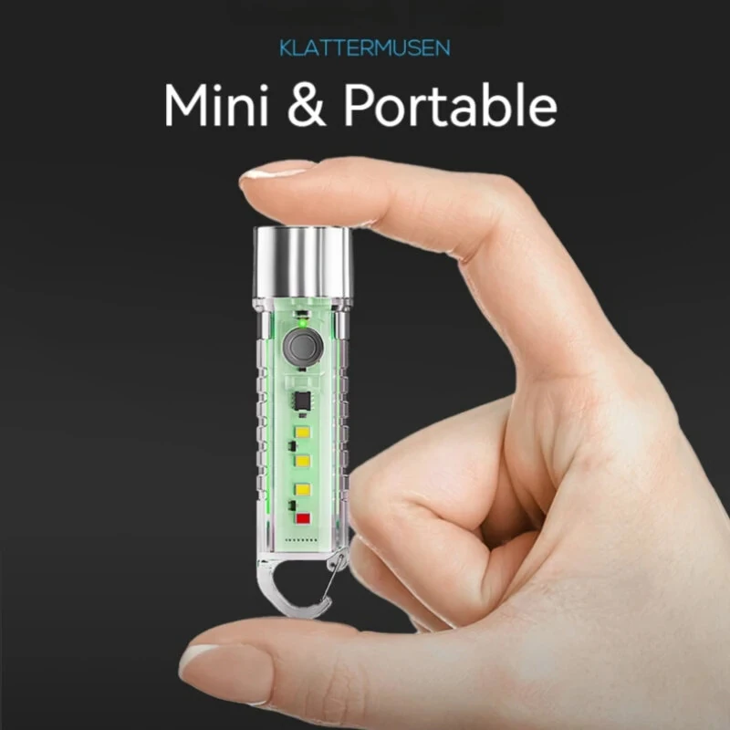 Smiling Shark SD-1221 Mini Flashlight LED Rechargeable Torchlight, Portable Torch with High Luminous Multifunctional keychain for Outdoor Camping Hiking — view 8