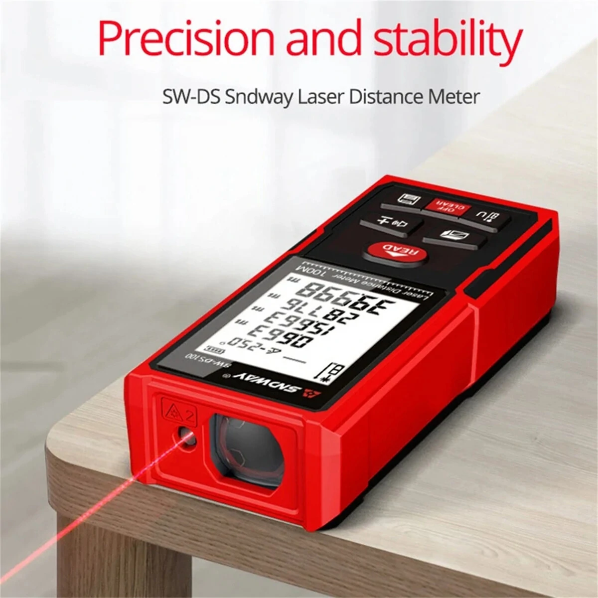 SNDWAY SW 120m 100m 70m 50m Laser Distance Meter Digital Rangefinder Electronic Level with Angle Sensor Backlight Waterproof — view 6