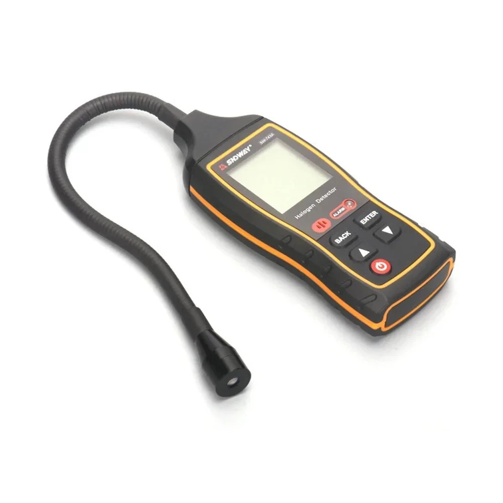 SNDWAY SW-743A Halogen Leak Detector for Car Refrigerants AC Freon CFC HCFC HFC LCD Display 1PPM Sensitivity 0-1000PPM Quick Response Adjustable Alarm — view 7