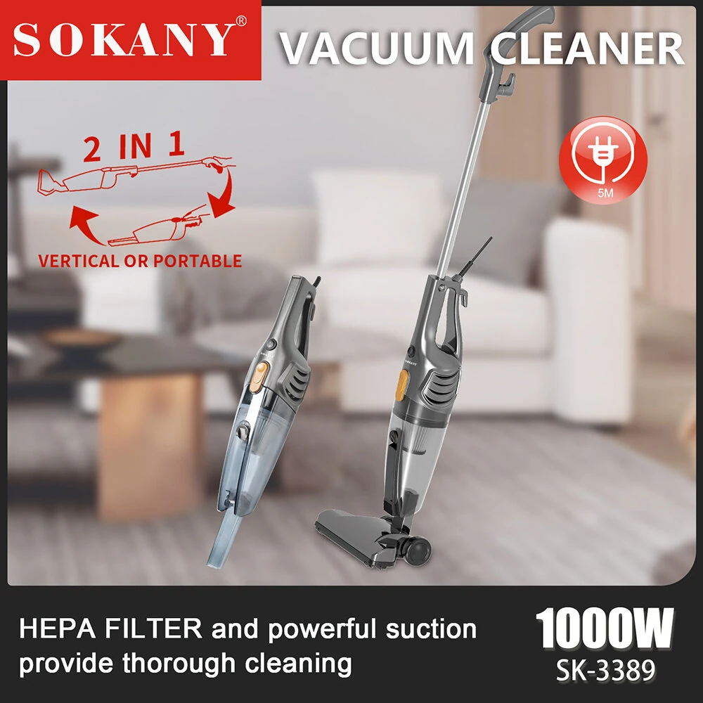 SOKANY 1000W Vacuum Cleaner Household Multi-Function Handheld Vacuum Cleaner Mite Removal Dust Removal Corded Vacuum Cleaner — view 2