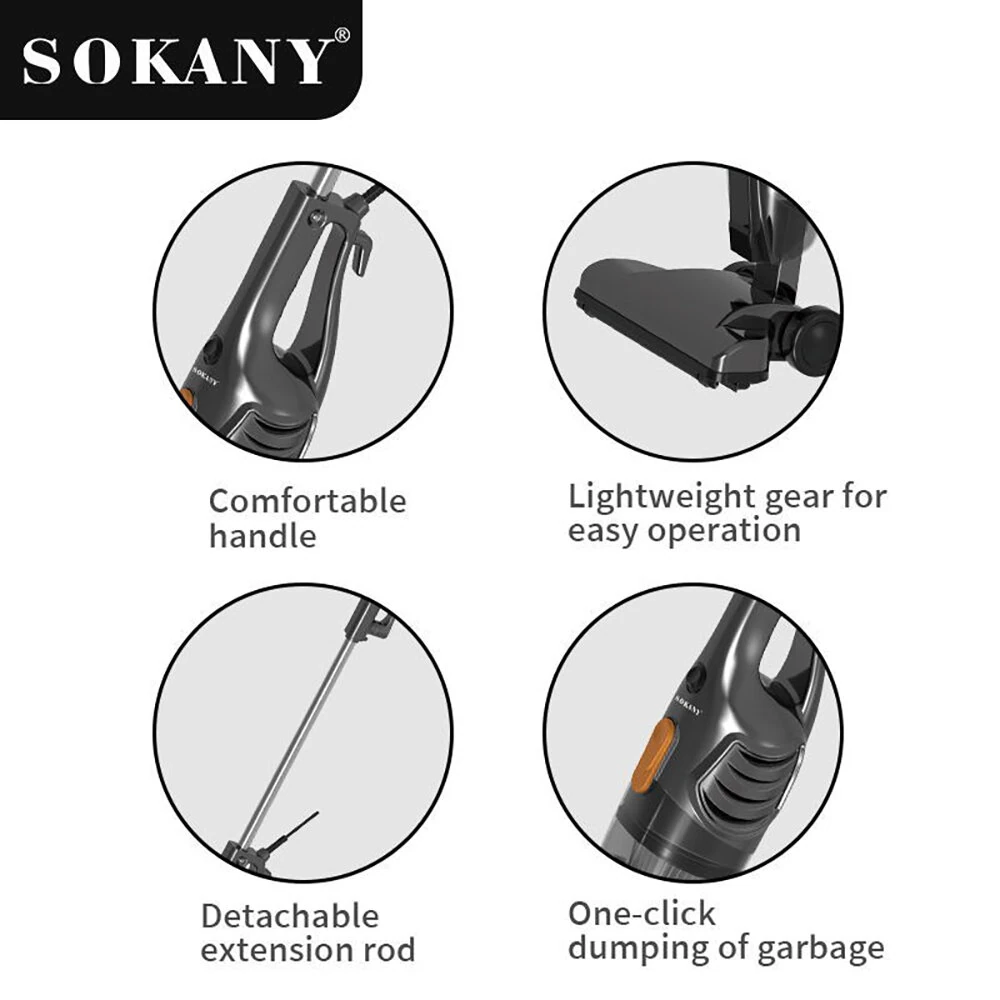 SOKANY 1000W Vacuum Cleaner Household Multi-Function Handheld Vacuum Cleaner Mite Removal Dust Removal Corded Vacuum Cleaner — view 6