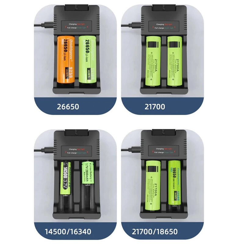 Solar Charger Type-C Multi Functional Portable Lithium Battery Holder Compatible with 18650/26650/21700 Rechargeable Battery Power Bank Case — view 6