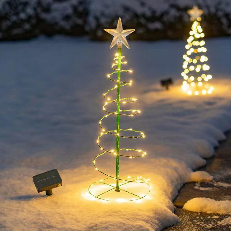 Solar Christmas Outdoor Decoration Christmas Tree Lights Outdoor Christmas Lighting Decorations Christmas Tree Christmas Lighting Garden Solar Fairy LED Lights — Pricio