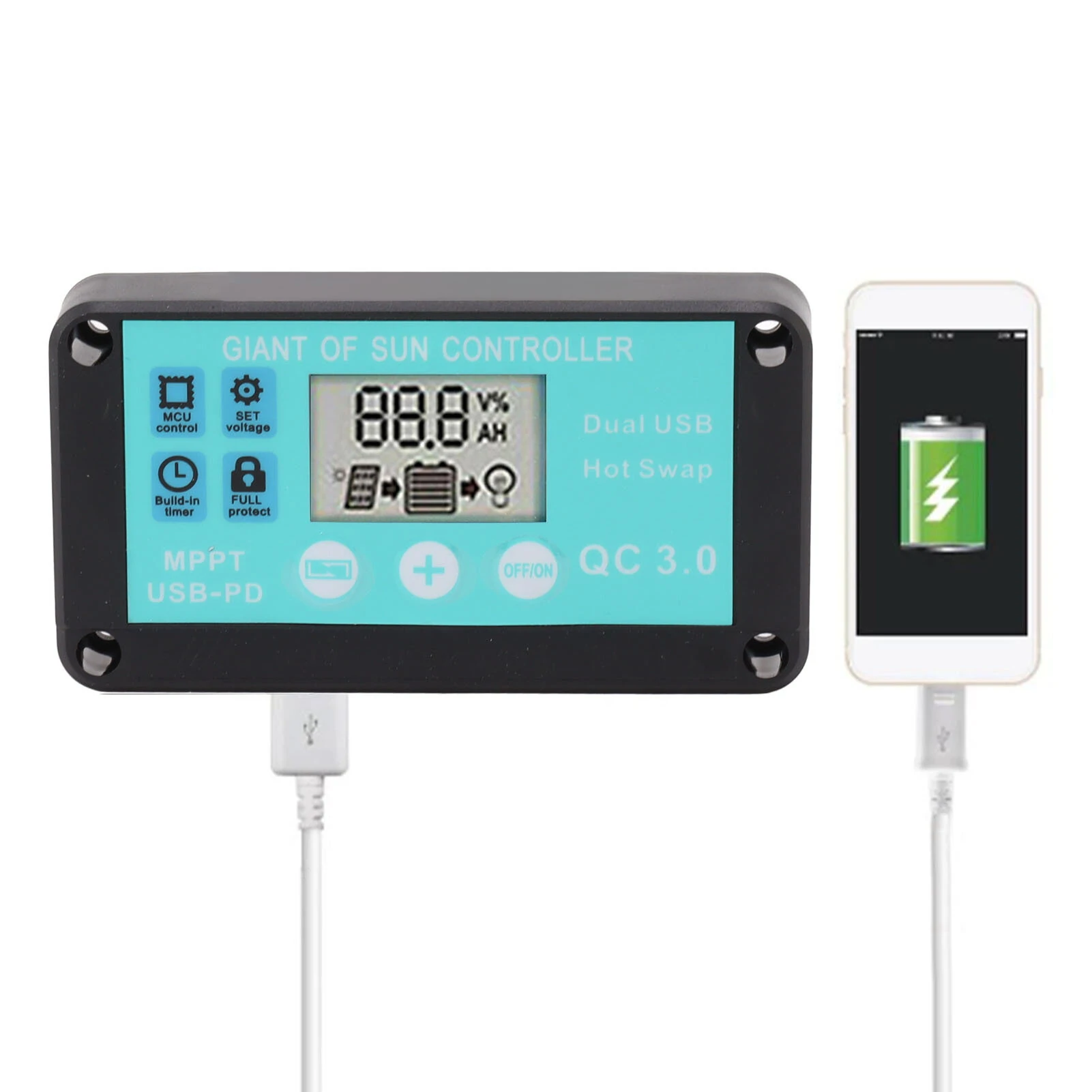Solar Controller Mppt Precise Monitoring Controller With Function LCD Screen Multiple Protection Solar Charge Controller — view 4