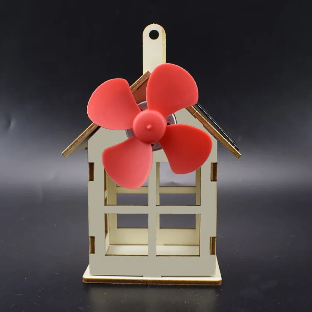 Solar Hut Windmill for Primary School Students Science Technology Small Production Experiment Children DIY Assembly Handmade Teaching Aids Building Toys — view 4