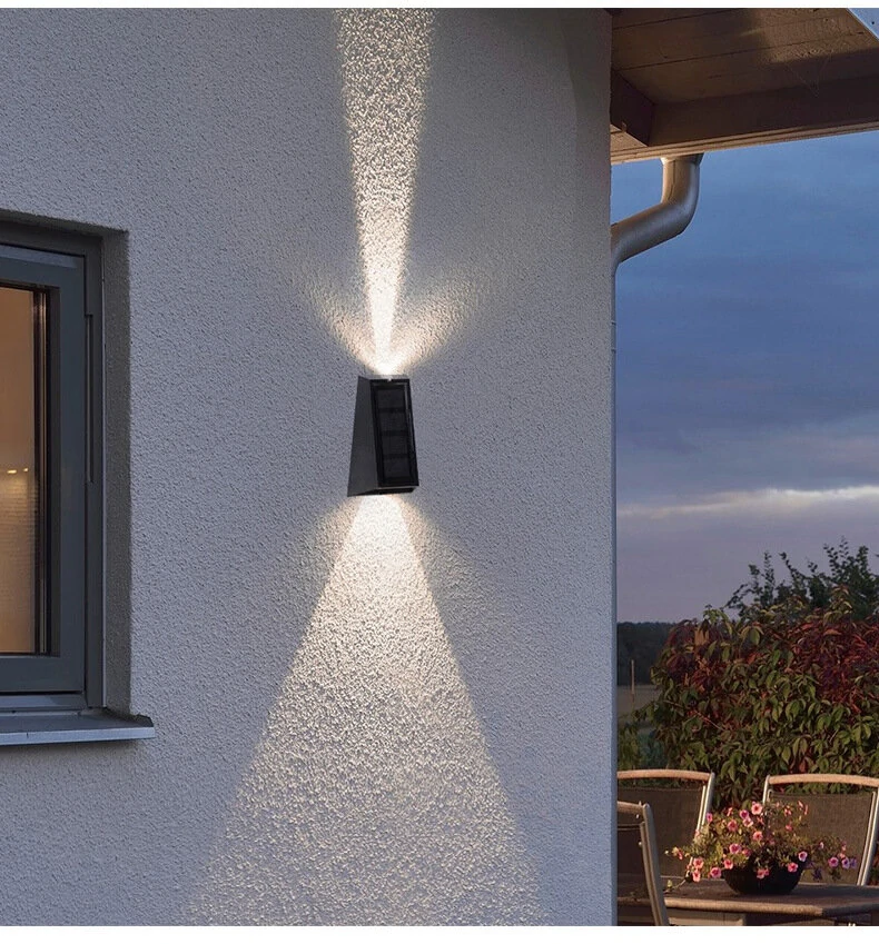 Solar Wall Lights Outdoor Waterproof Decorative Garden Lights RGB / Dual-Color Garden Decorative Fence Lights — Pricio