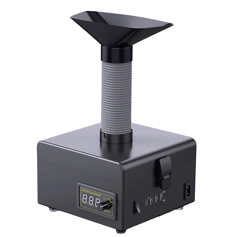 Soldering Fume Extractor 150W Filter Smoke Absorber Remover Activated Carbon Motor Speed 5200 RPM Multi layer Filtration System Flexible Hose USB Type-C Port LED Light — Soldering