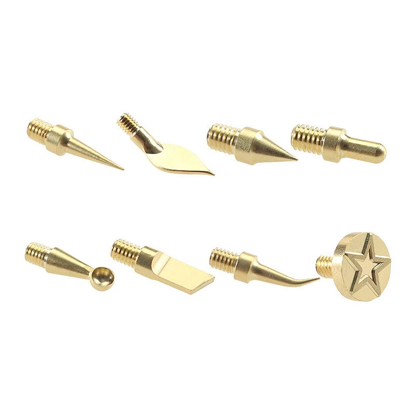 Soldering Iron Tip Kit 3D Printing Modify Finishing Tool Brass Thread Embedded Heat Insert Nut Iron Tip Heat Set Insert Tools — view 2