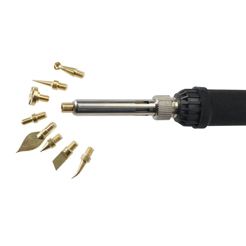 Soldering Iron Tip Kit 3D Printing Modify Finishing Tool Brass Thread Embedded Heat Insert Nut Iron Tip Heat Set Insert Tools — view 3