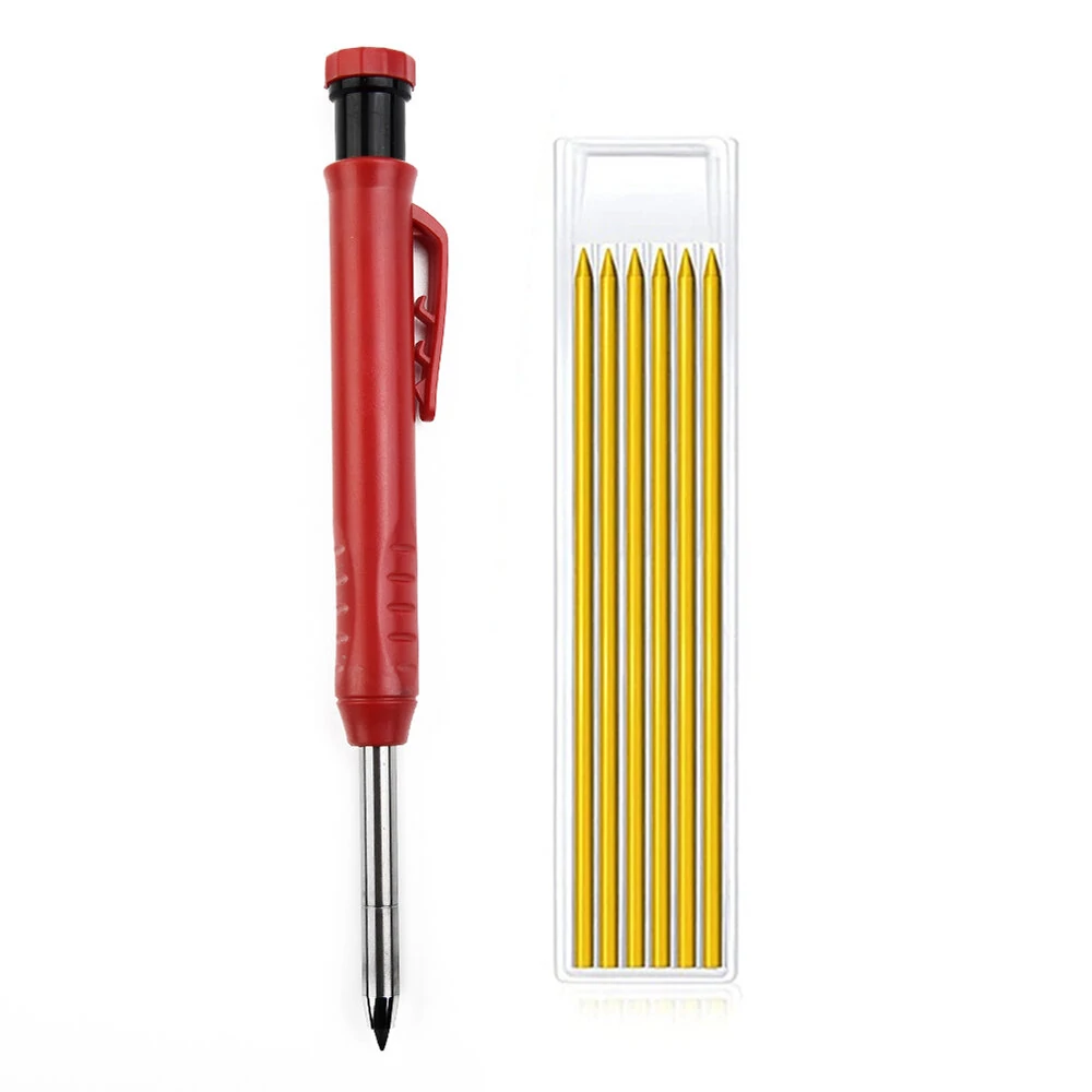 Solid Carpenter Pencil With Multi Colors Refill Joiner Marker Woodworking Pencil Marking Tool Built-In Sharpener — view 10