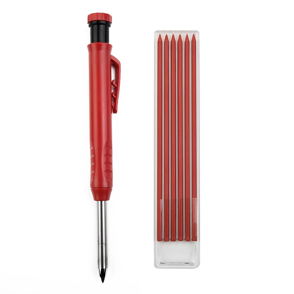 Solid Carpenter Pencil With Multi Colors Refill Joiner Marker Woodworking Pencil Marking Tool Built-In Sharpener — view 8
