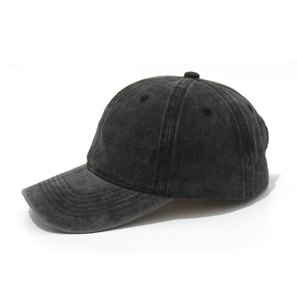 Solid Washed Denim Baseball Cap Vintage Unisex Cotton Sport Hat Outdoor Soft Breathable Versatile Sunshade Caps Women Men — view 2