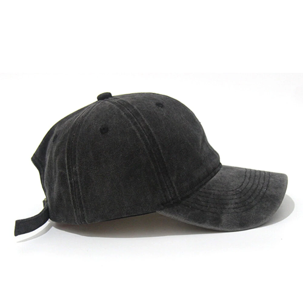 Solid Washed Denim Baseball Cap Vintage Unisex Cotton Sport Hat Outdoor Soft Breathable Versatile Sunshade Caps Women Men — view 3