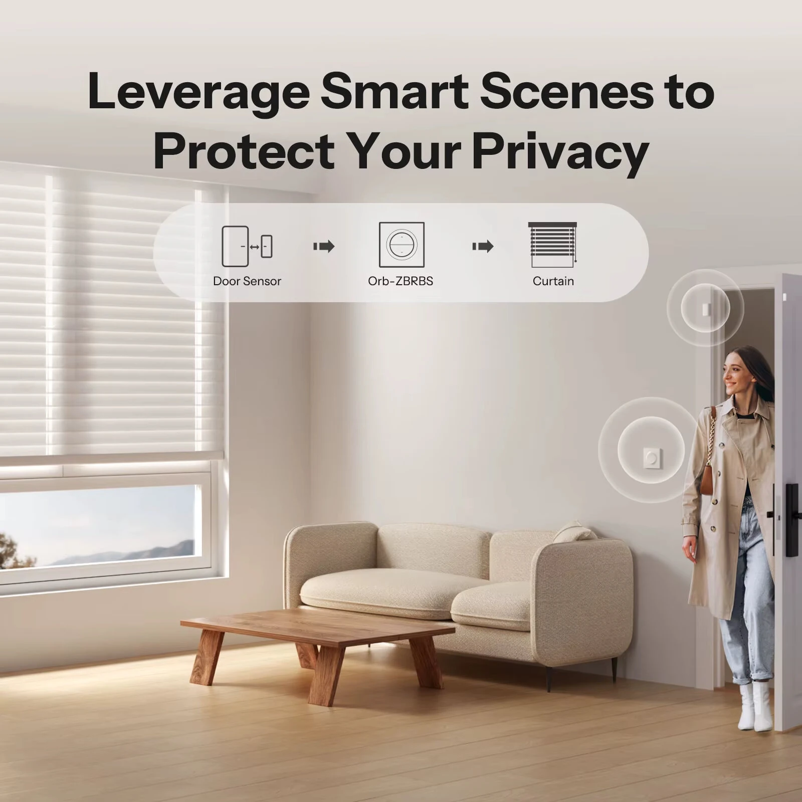 SONOFF MINI-ZBRBS-E Zigbe Smart Roller Shutter Wall Switch Fusion Series Orb-ZBRBS Precise Percentage Adjustment Schedule Function Voice Control with Alexa Google Home — view 5