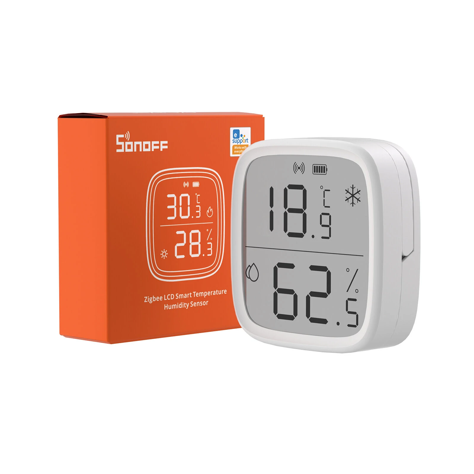 SONOFF SNZB-02D Zigbe LCD Smart Temperature Humidity Sensor APP Control Real-time Monitoring Work with ZB Bridge-P/ ZB Dongle/ NS Panel — view 3