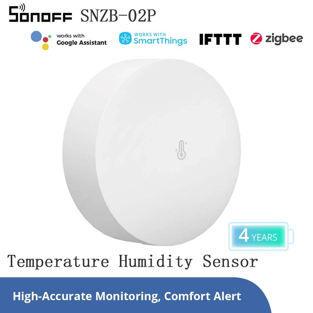 SONOFF SNZB-02P Wireless Zigbee3.0 Temperature Humidity Sensor Smart Home Alert Works with SONOFF iHost NSPanel Pro ZB Bridge Pro ZBDongle-E — view 3