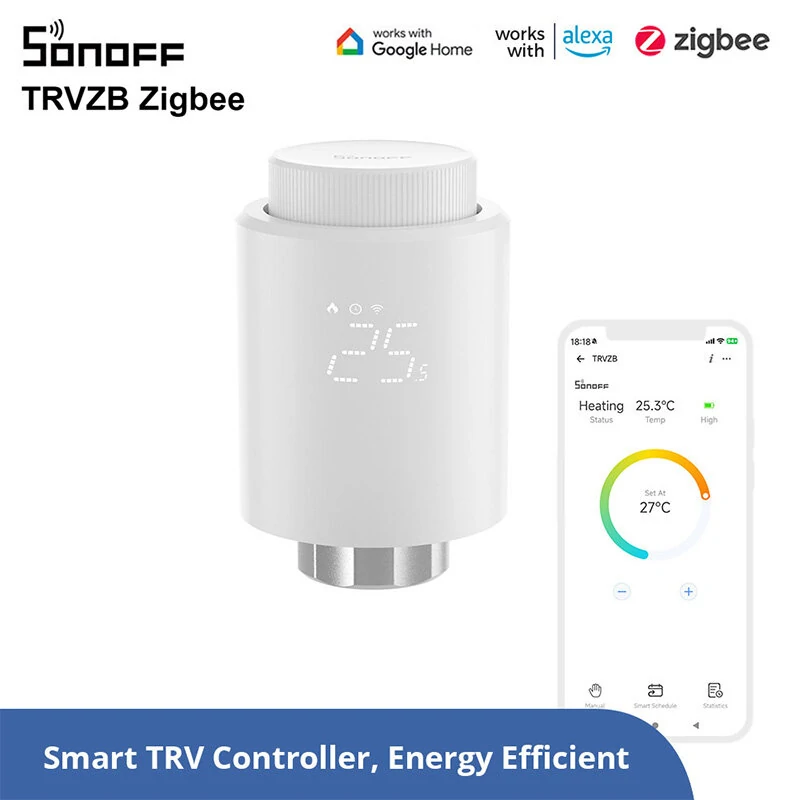 SONOFF TRVZB Smart Zigbe Thermostatic Radiator Valve Intelligent Thermostat Temperature Controller APP&Voice Control Work with Alexa Google Home — view 3