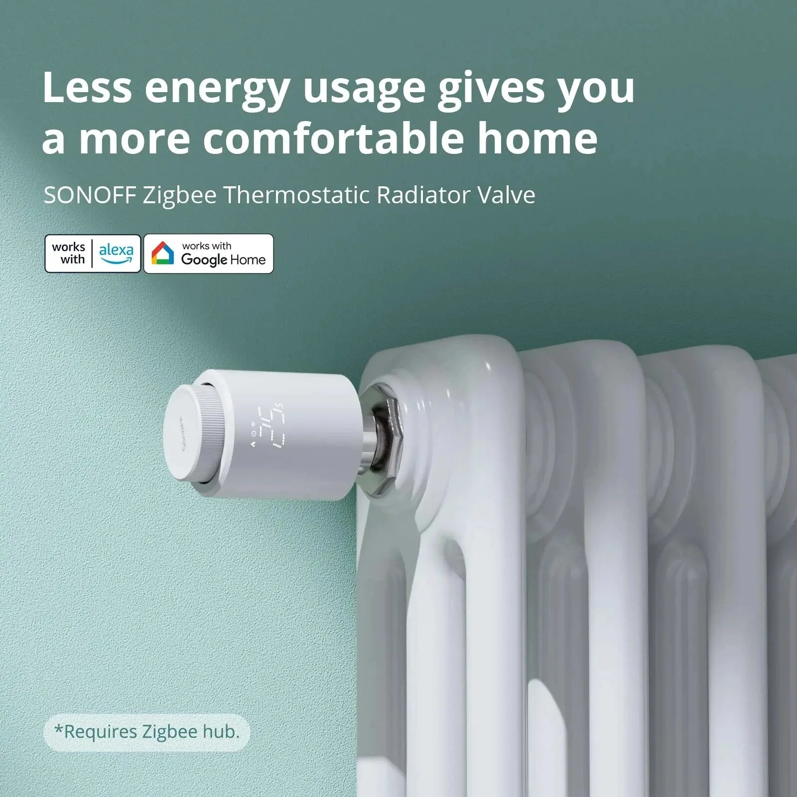 SONOFF TRVZB Smart Zigbe Thermostatic Radiator Valve Intelligent Thermostat Temperature Controller APP&Voice Control Work with Alexa Google Home — view 6